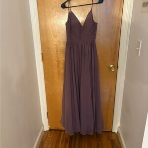 REVELRY Dusty Purple Chiffon Bridesmaid Dress Size 6